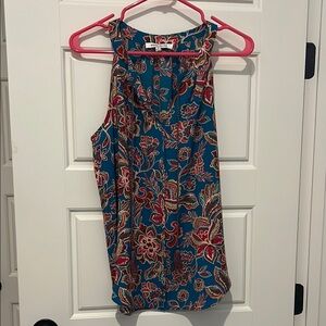 Floral Sleeveless Top - Teal